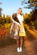Bright blonde in the spring forest