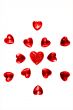 Christmas snowflake from the hearts