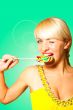 Blonde with lollipop