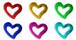 Set of color Heart Valentine