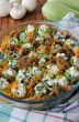 Zucchini rolls stuffed with ricotta and spinach and mushrooms