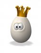 easter egg with crown