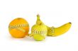 Measurement of orange, apple and banana