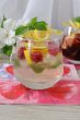 Fresh homemade lemonade with mint and raspberries