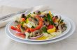 Vegetable salad with mushrooms