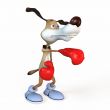 the boxer on a ring