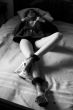 girl in lingerie on the bed