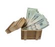 Wooden Crate Full of Money