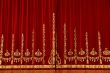 Theatrical red curtain 