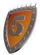 number on metal shield