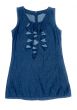denim dress with a frill
