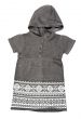 gray knit dress with a hood