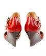 Fashionable women`s red shoes