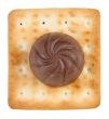 Round chocolate candy with crackers