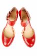 Fashionable women`s red shoes