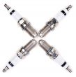Four spark plugs in the form of a cross