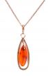 gold pendant with amber