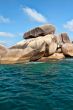 Rocks in the azure sea