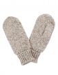 Grey knitted gloves