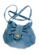 Blue leather female bag