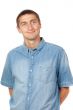 young casual man portrait isolated on white background