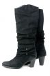 A pair of suede boots