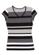 Fashionable women`s striped blouse