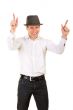 Stylish man in gray hat