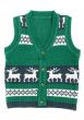 knitted vest with a Christmas ornament (with deer)