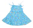 colored blue children`s summer dress
