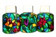 Bottles with stained glass patterns