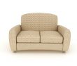 Modern beige leather sofa in a flecked