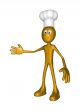 cartoon guy with cook hat
