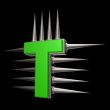 prickles letter t