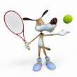 Dog tennis player.