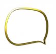 3D Golden Speech Bubble