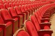 Background of red theatrical red chairs