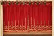 Theatrical red curtain 