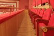 Background of red theatrical red chairs