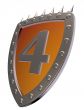 number on metal shield