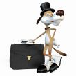 Dog the businessman.