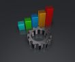 business graph and cogwheel