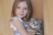 Girl with grey kitty