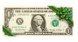 US dollars with green bow