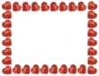 love frame with red hearts 