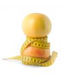 grapefruit and measuring tape