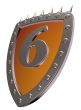 number on metal shield