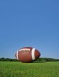 Portrait View Football on Field