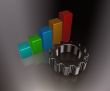 business graph and cogwheel