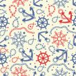 Seamless pattern with  anchors